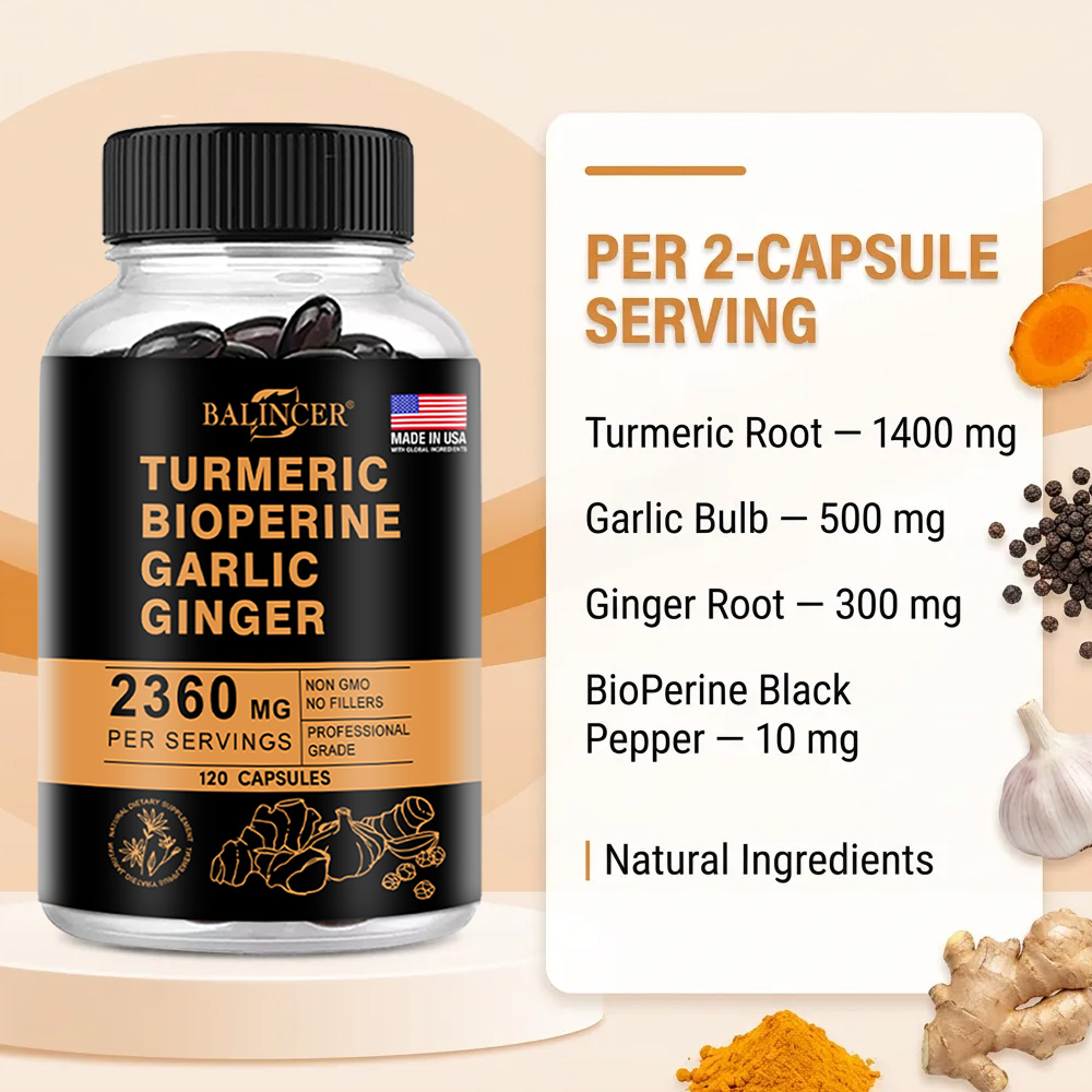Turmeric Ginger Capsules 2360m - Turmeric Curcumin Capsule ulasan dan harga