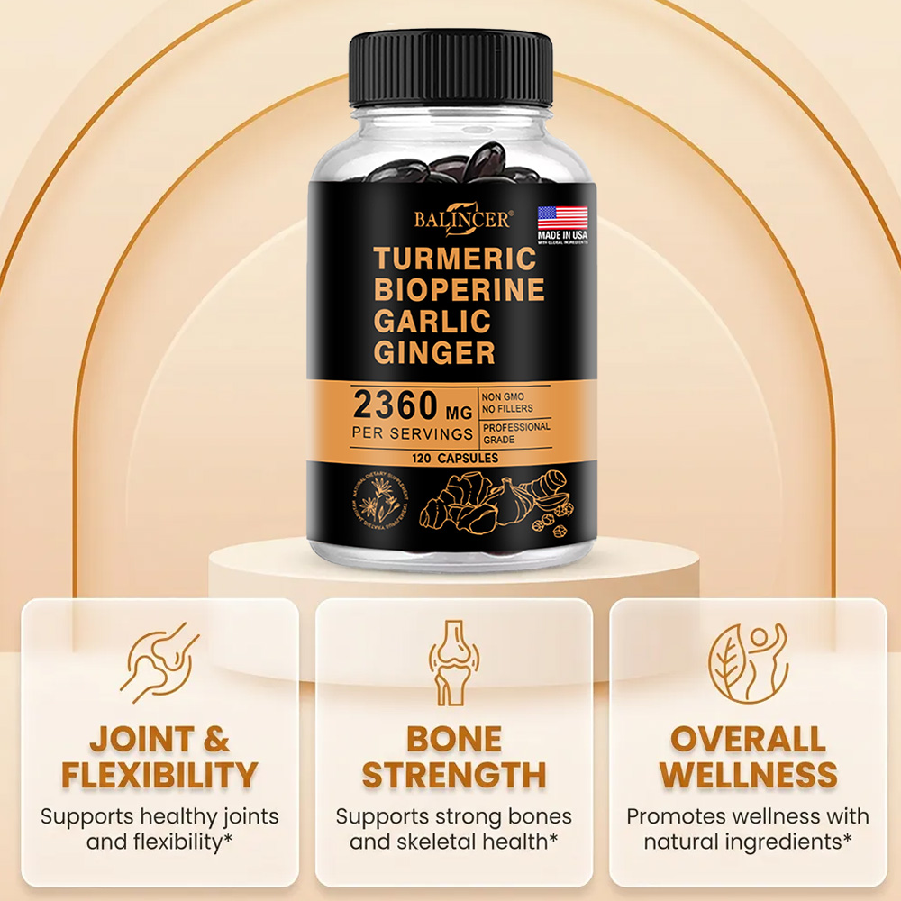 Turmeric Ginger Capsules 2360m - Turmeric Curcumin Capsule ulasan dan harga