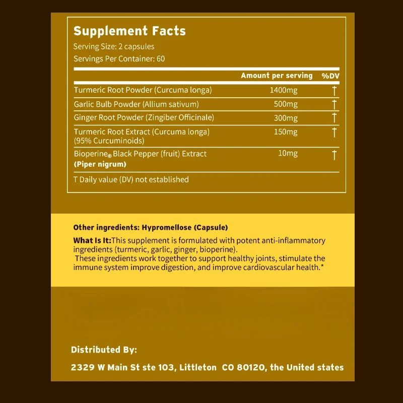 4-in-1 Turmeric Ginger Supplem - Turmeric Curcumin Capsule ulasan dan harga