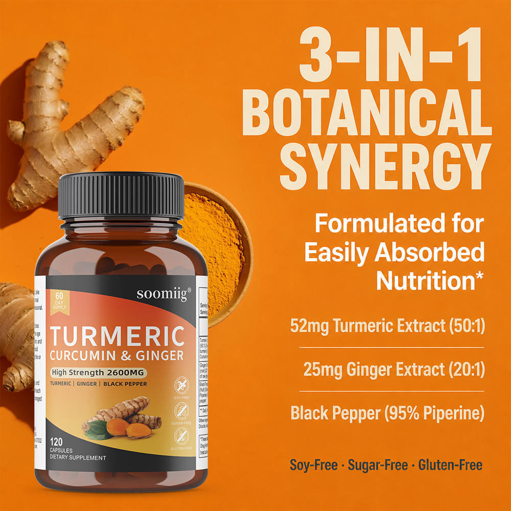 Turmeric Ginger & Black Pepper - Turmeric Curcumin Capsule ulasan dan harga