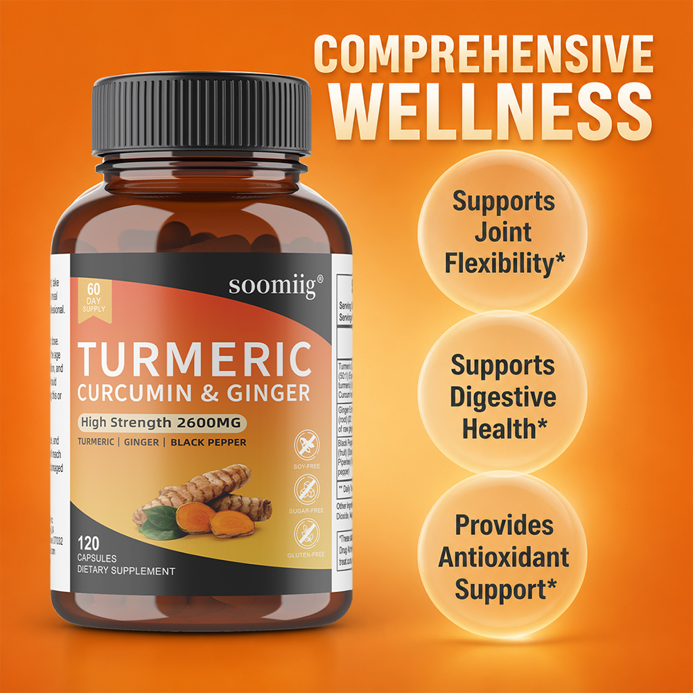 Turmeric Ginger & Black Pepper - Turmeric Curcumin Capsule ulasan dan harga