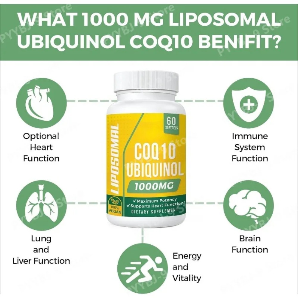 CoQ10 Ubiquinol 1000mg Vegan S - Coq10 Ubiquinol Softgel ulasan dan harga
