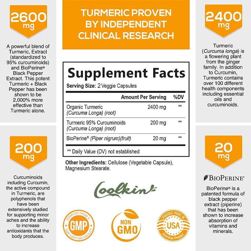 Curcumin Capsules, Natural Joi - Turmeric Curcumin Capsule ulasan dan harga