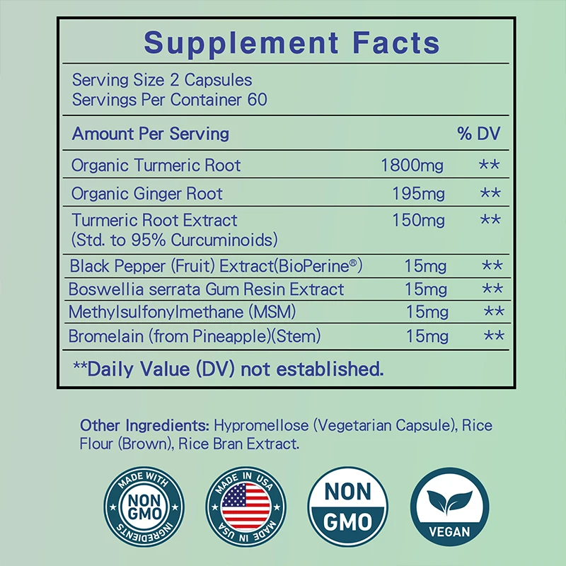 Turmeric Curcumin + Ginger Roo - Turmeric Curcumin Capsule ulasan dan harga