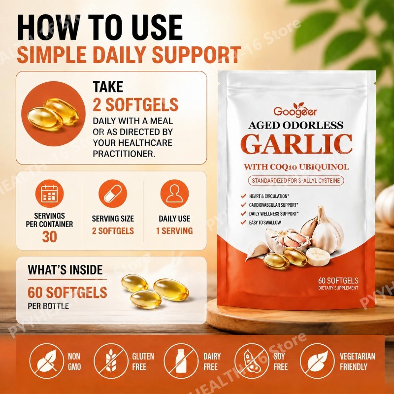 Aged Odorless Garlic Softgels  - Coq10 Ubiquinol Softgel ulasan dan harga